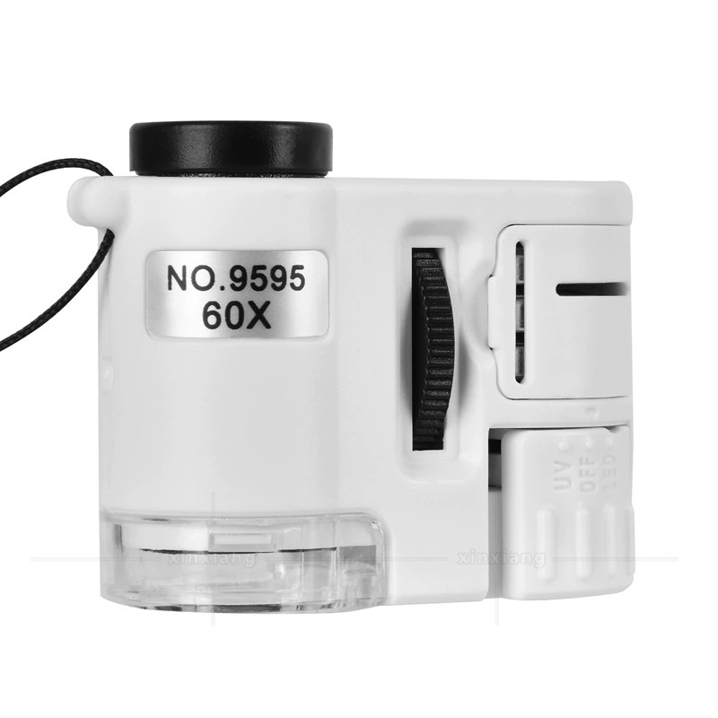Новый светодиодный детектор денег 60-кратный микроскоп ювелирный бриллиант Нефритовая коробка для сигарет защита от подделок этикетка идентификация увеличительное стекло
