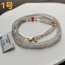 和田玉冰底紫罗兰糖玉淡糖108颗48项链三圈dly手串单圈玉手链中式