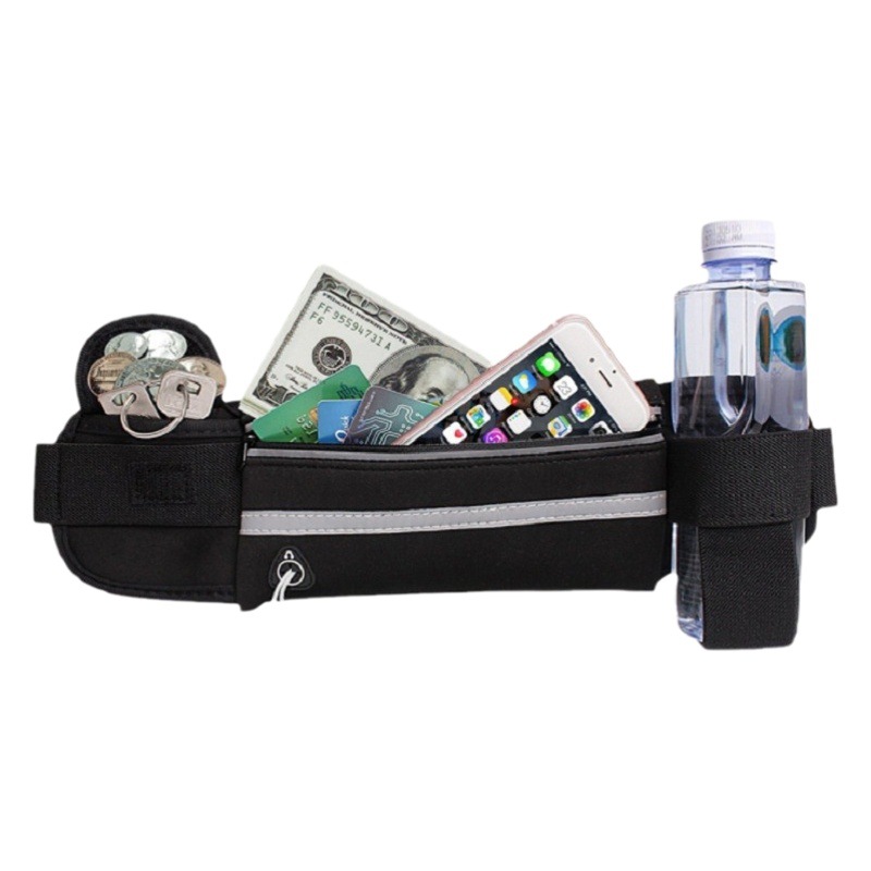 Outdoor Sports Waist Bag Mobile Phone Anti-Theft Multi-Functional Running Belt Waterproof Men's and Women's Invisible Water Bottle Large Waist Bag