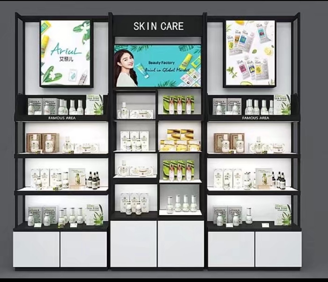 简装化妆品展示架   置物架  产品展示架   超市陈列架   展示柜