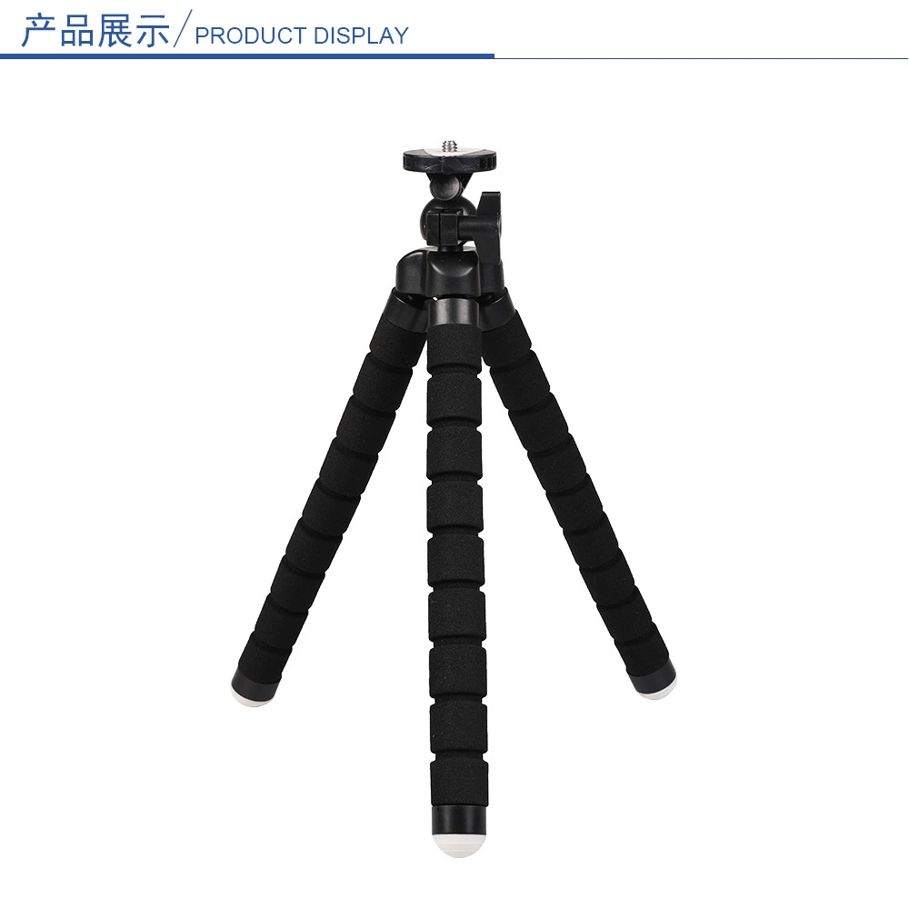 Octopus phone tripod portable, sponge-leg mini tripod with Bluetooth remote, 18×4×4 cm