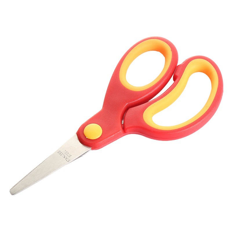 Ножницы для канцелярских принадлежностей из нержавеющей стали Детские мини-Студенческие ножницы ручной работы Офисные ножницы с ручкой Размер резьбы оптом