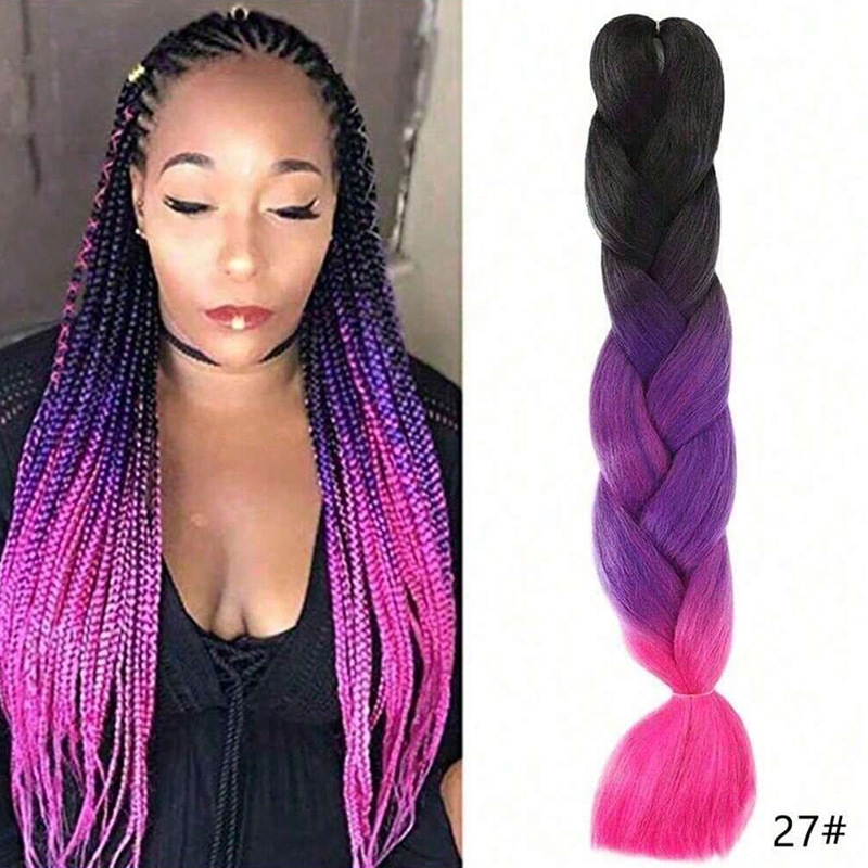 Peruca de trenza africana mujer color trenza artefacto de alta temperatura seda de trenza cabello cabello cab