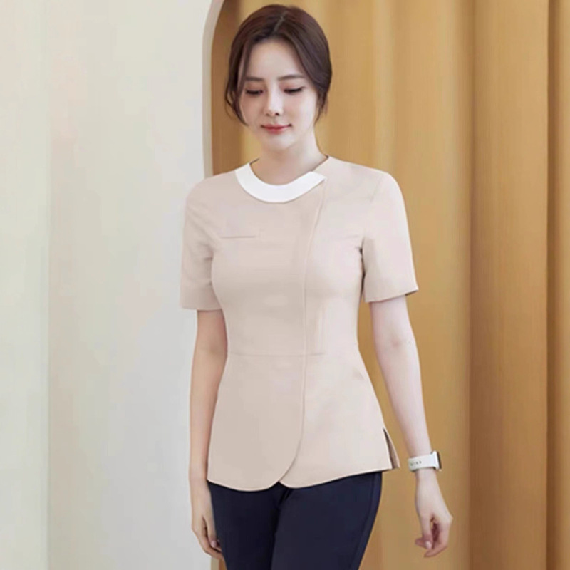 Nightingale High-End Nurse Uniform, Scrub Suit, Beauty Salon Postpartum Care Center Two-Piece Nursing Workwear, Round-Neck Set Nightingale High-End Nurse Uniform, Scrub Suit, Beauty Salon Postpartum Care Center Two-Piece Nursing Workwear, Round-Neck Set