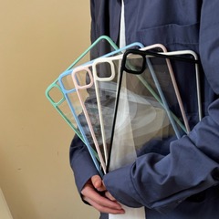 Hollywood Drop Gel Groove Color Frame iPad Case PC Transparent Non-Fading DIY Anti-Slip Shell Material Best Selling