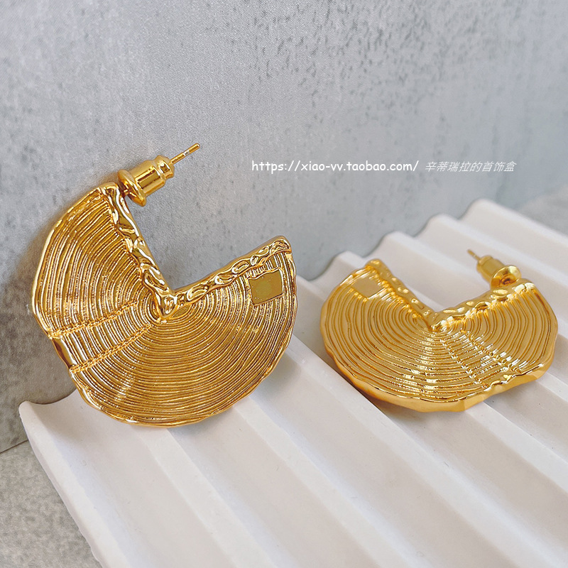 1 Pair Fashion Semicircle Metal Plating Women's Ear Studs display picture 5