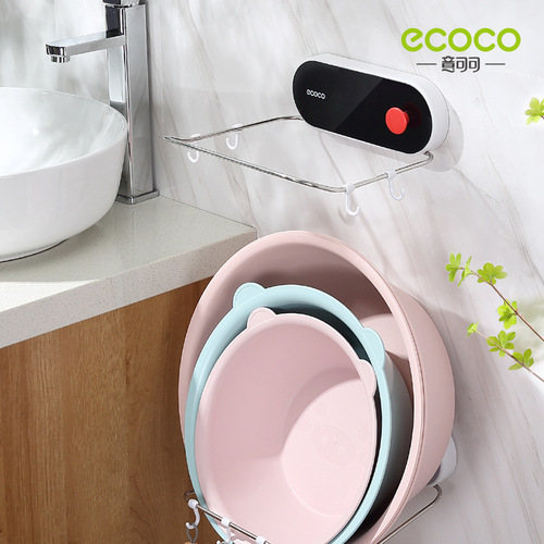 Basin hook bathtub punch-free bathroom toilet basin rack wall-mounted hanging basin artifact toilet basin storage rack