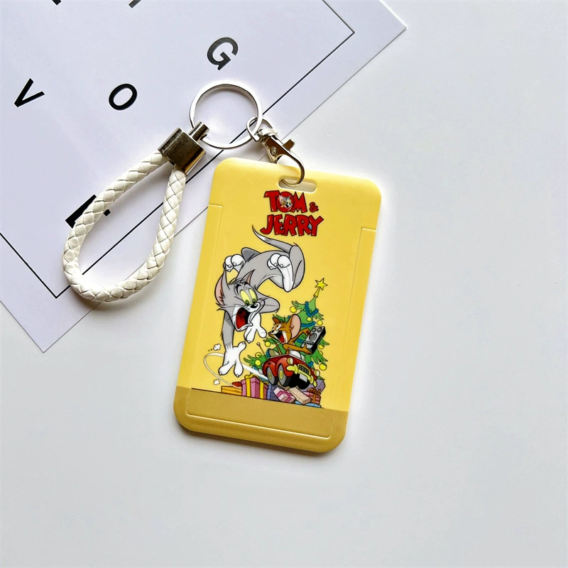 КарточницаTravel карточек Tom & Jerry, брелок-держатель, защитный жесткий чехол, школьный ID для детей