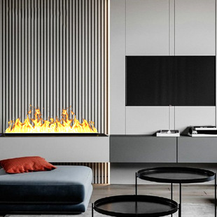 Intelligent Monochrome 3D Atomized Fireplace Fake Flame European Decorative Electronic Humidifier Embedded Steam X20