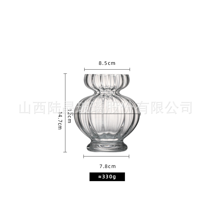 vasijas de vidrio medieval estilo nórdico calabaza vasijas de vidrio de cristal vasijas hechas a mano decoración de flores caseras