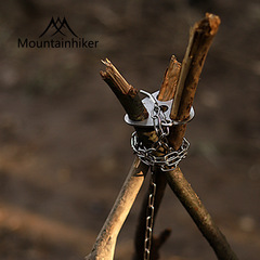 山之客三角扣酷拓戶外露營野炊不鏽鋼三角扣小巧便攜式小配件掛鈎