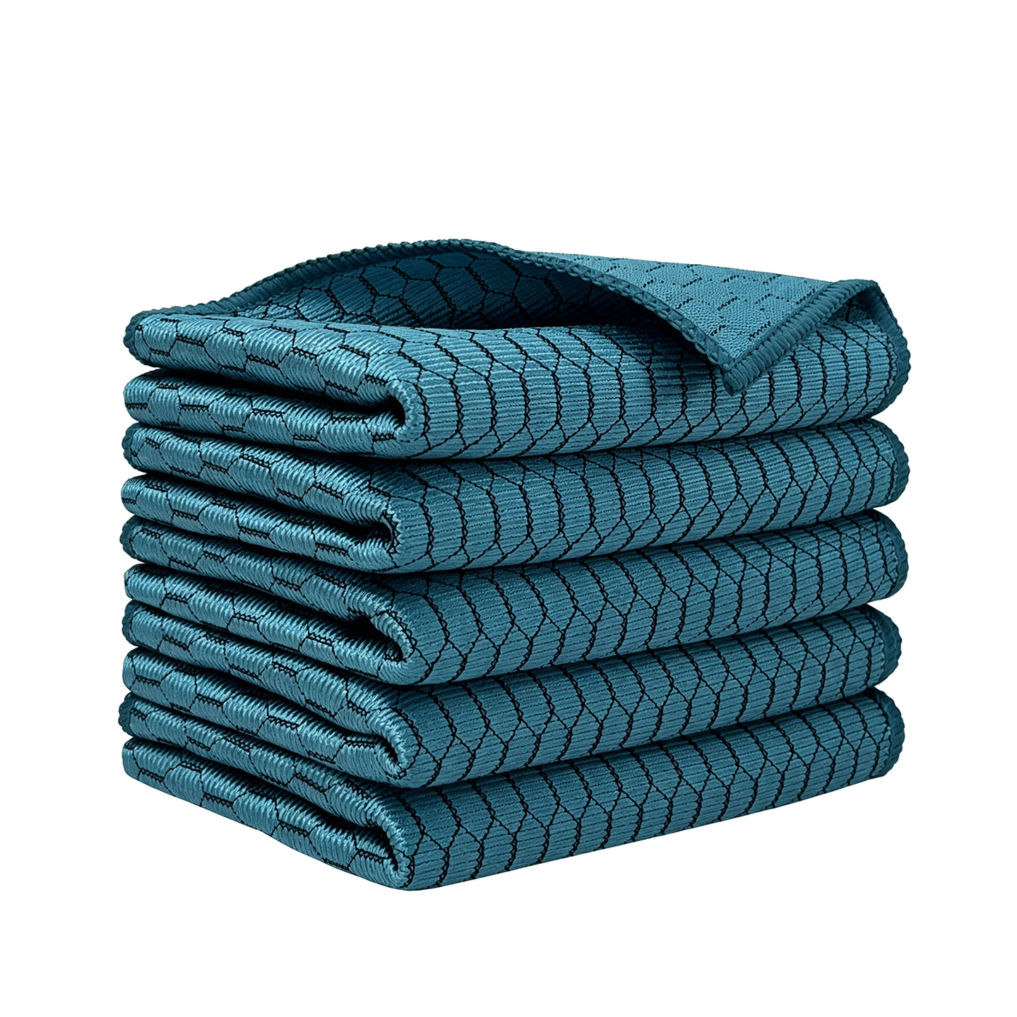 Paño de limpieza de tela de vidrio fibra ultrafina aceite absorbente fuerte eliminación de artefactos de vidrio almohadilla de fregado para el hogar sin costuras