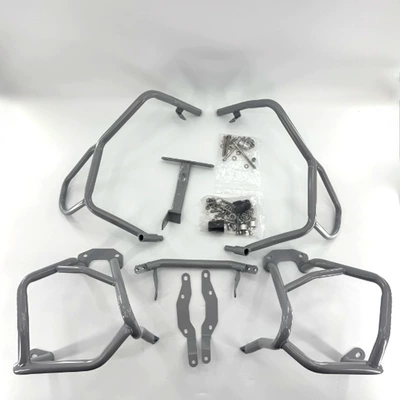 R1200GS modification: crash bars, fuel: Motorcycle bumper - 1200gs-special-edition-upper-and-lower-crash-bars-painted-silver-export-quality