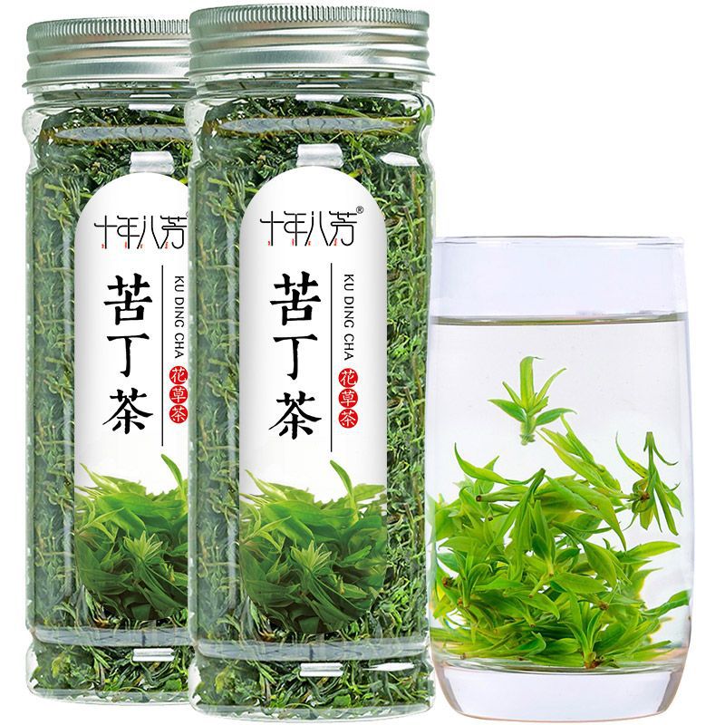 小叶苦丁茶新茶叶2024青山绿水嫩芽搭配蒲公英茶花茶组合罐装70克