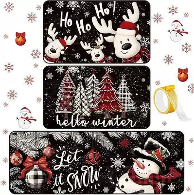 and wear-resistant foot mat, home use – Avtomobil döşəmə paspasları - christmas-4-4060cm-short-style-on-top-crystal-velvet