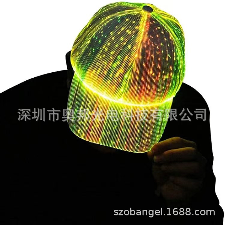 Gorra de Béisbol de Fibra Óptica LED Luminosa para Discotecas y Fiestas image 5