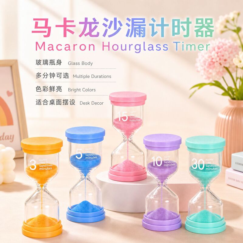 Macaron Cute Small Hourglass Timer Creative Gift for Children Hourglass Supports One-Piece Dropshipping Fast Delivery