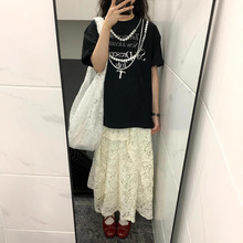 新款夏季装印花半袖体恤上衣服纯棉洋气胖子纯棉短袖T恤衫女尾货