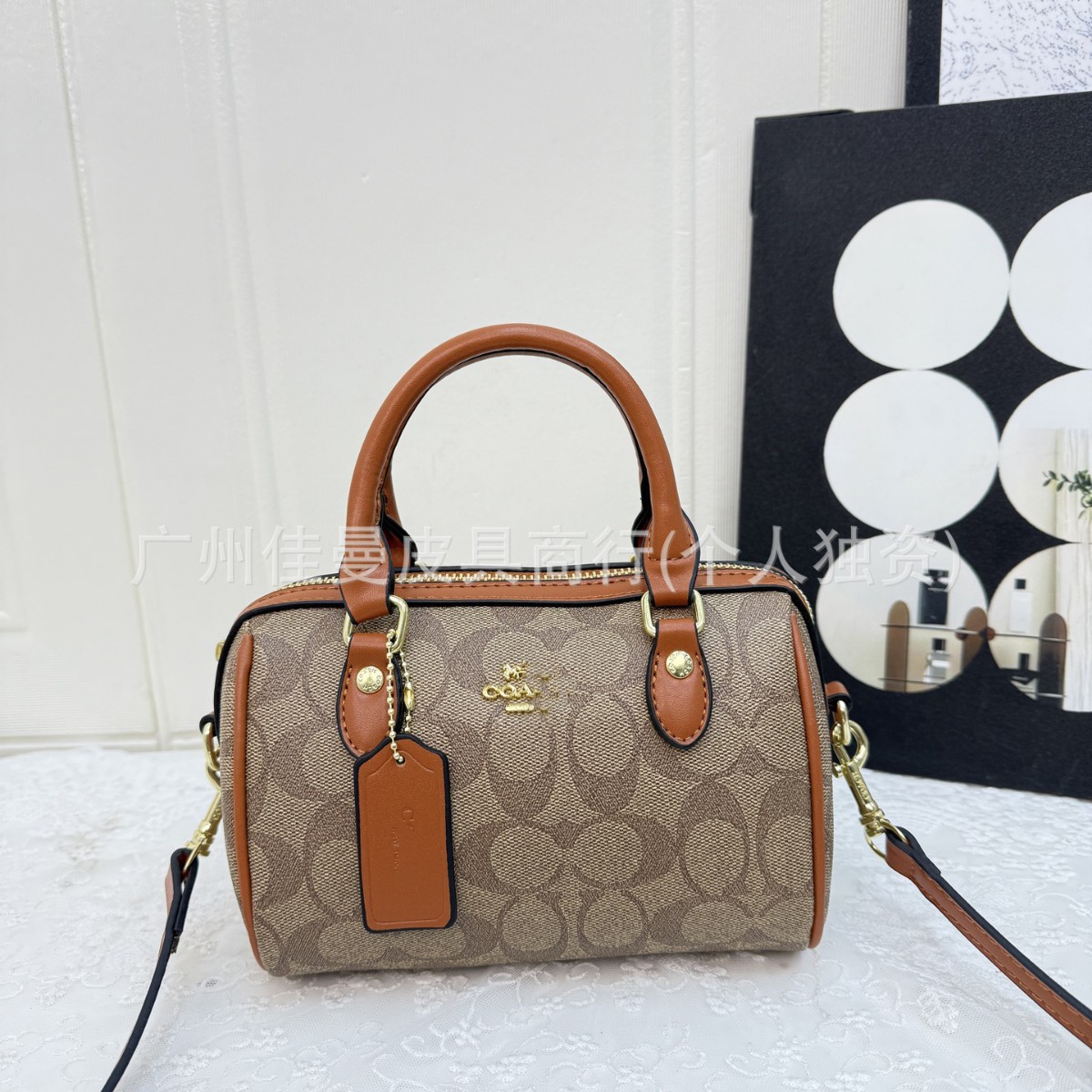 Koujia New Pillow Bag Monogram Mini Fashion Crossbody Single Shoulder Women's Handbag Boston Large Capacity Bag - Thumbnail 4