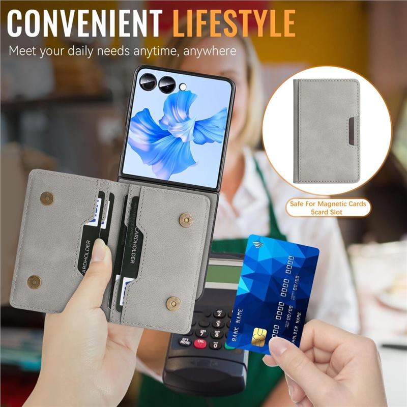70% off Z Flip7 Mobile Phone Case Magnetic Card Holder Zfold6 Leather High-End Split Two-In-One 5 All-Inclusive Protective Cover