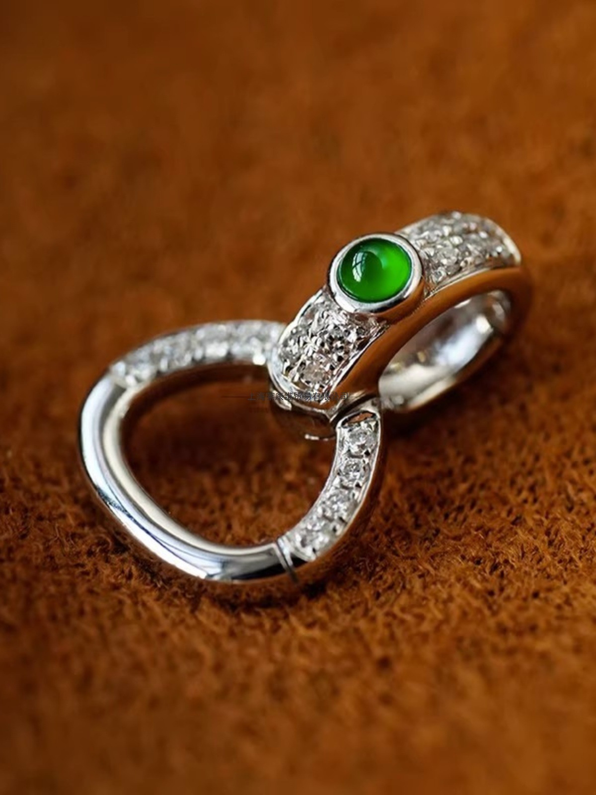 镀18K金多用扣祖母绿万能吊坠扣 镶嵌锆石项链连接扣头配件延长扣