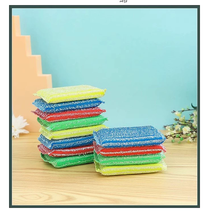 Cleaning the dishwashing sponge for household use, non-stick oil cleaning cloth, cleaning pot, kitchen dishwashing artifact, washing stripes and thickening