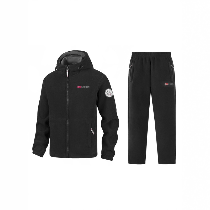 Men's Autumn and Winter Double-Sided Polar Fleece Jacket Norwegian European and American Hooded Collar Thickeneded Large Size Loose Cold-Proof Casual Jacket Men's Autumn and Winter Double-Sided Polar Fleece Jacket Norwegian European and American Hooded Collar Thickeneded Large Size Loose Cold-Proof Casual Jacket