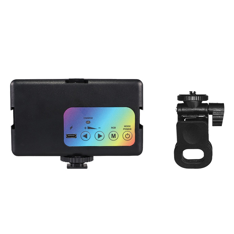 Fotografía de carga WL-R2 cuadrado mini luz LED teléfono móvil selfie RGB fotografía luz a todo color de bolsillo RGB Luz de relleno