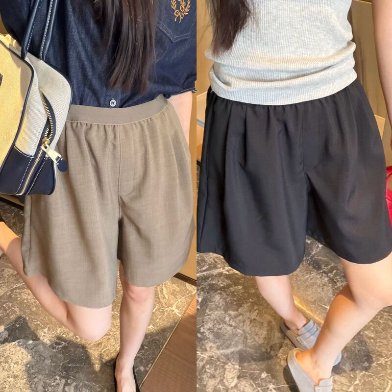 Jiangnan Style Old Money Style Women's Summer Thin High-Waisted Slimming Loose Running Casual Sports Shorts