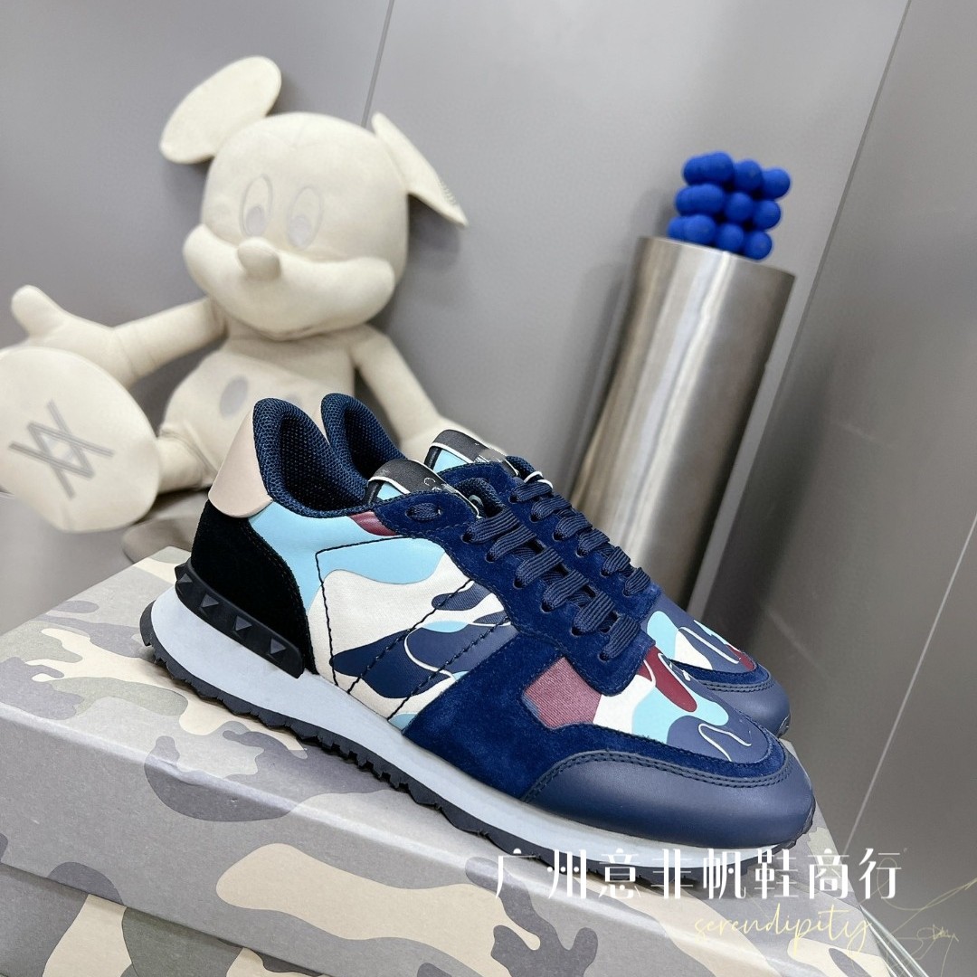 camouflage two-tone sneakers with studs platform for leisure with…