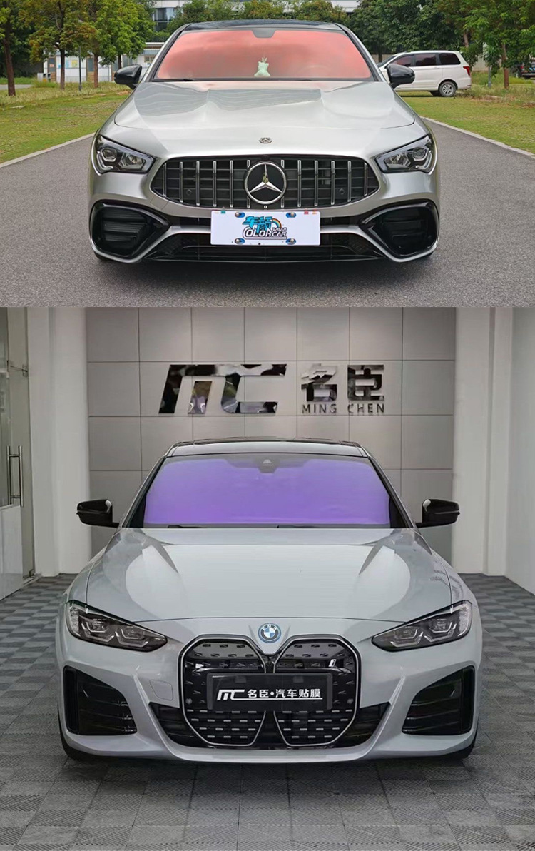 Manufacturer Wholesale Imperial Purple Ghost Rose Colorful Front Window Film Car Window Sunscreen Film Heat Insulation Film Car Solar Film