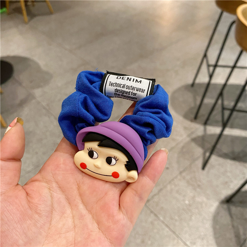 Accesorios para el pelo de los niños niñas flor diadema estilo coreano colorido tela dibujos animados cara sonriente banda pelo lindo gran intestino anillo tocado