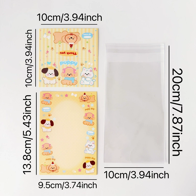 Cute Card Holder Pack, Cartoon Photo Card Sleeves, Assorted Designs, 50pcs Options