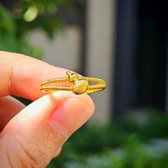 女性用の小さなひょうたんリング、模造ベトナムサンドゴールド、Fulu リビングリング、中国のレトロなリング、ハンドジュエリー卸売
