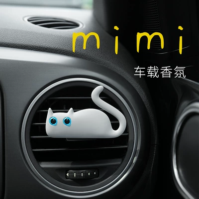 car aromatherapy ornaments cat's: Car Perfume Aromatherapy - universal-model-white-cat-contains-2-pieces-of-balm