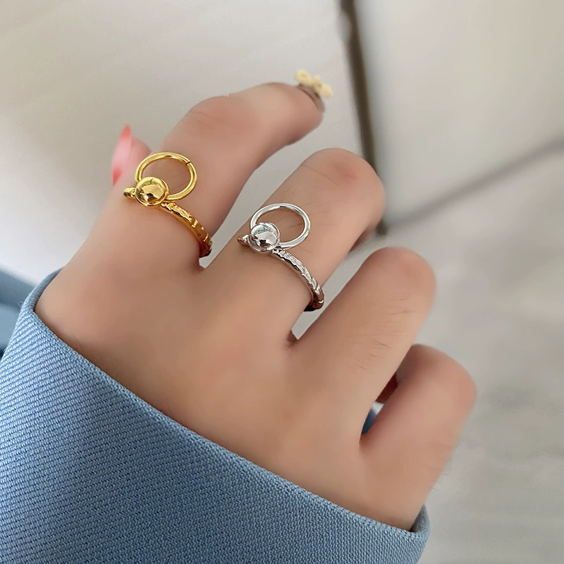 Fashionable creative ring, trend accessory, Korean style, simple and elegant design, on index finger, internet celebrity