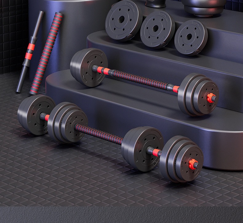 Dumbbell Erkek Fitness Ev 2kg 5kg Çift Egzersiz Ekipmanı Seti Kombinasyon Barbell Dumbbell Ayarlanabilir Ağırlık