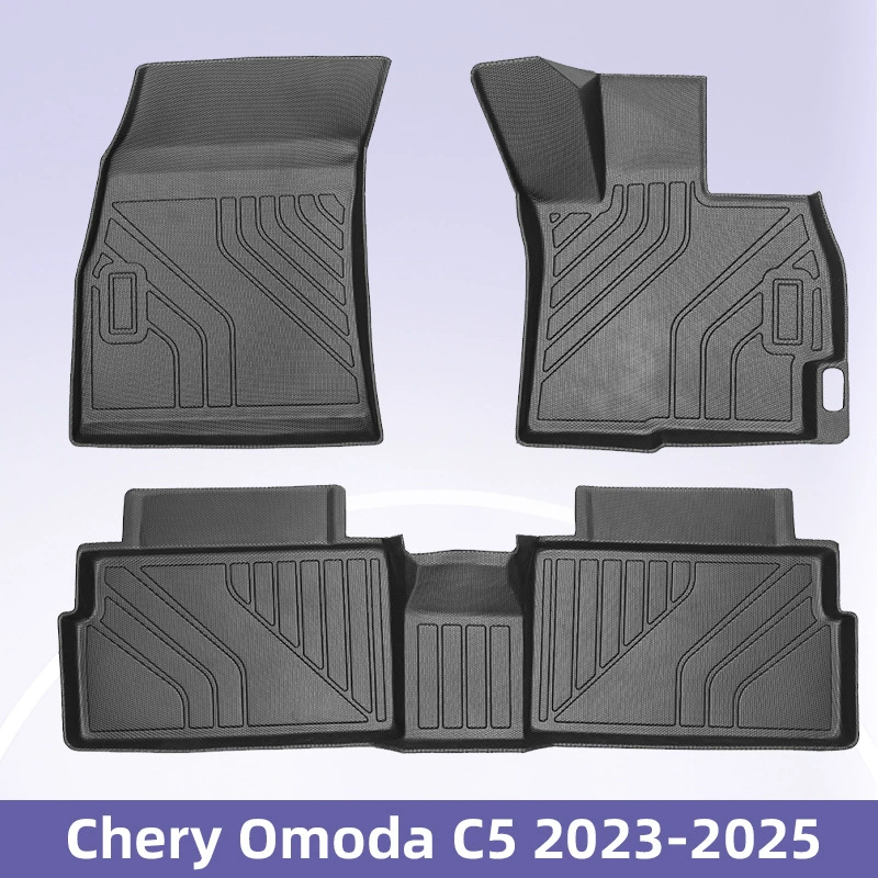 Подходит для CHERY OMODA C5 2023-2025 с правым рулем, 3D коврик и подушка для заднего сиденья из всепогодного материала TPE.