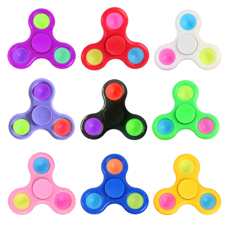 Cross-Border Hot-Selling Bubble Fingertip Spinner Soft Glue Educational Decompression Toy Decompression Finger 2356 Head Spinner Toy