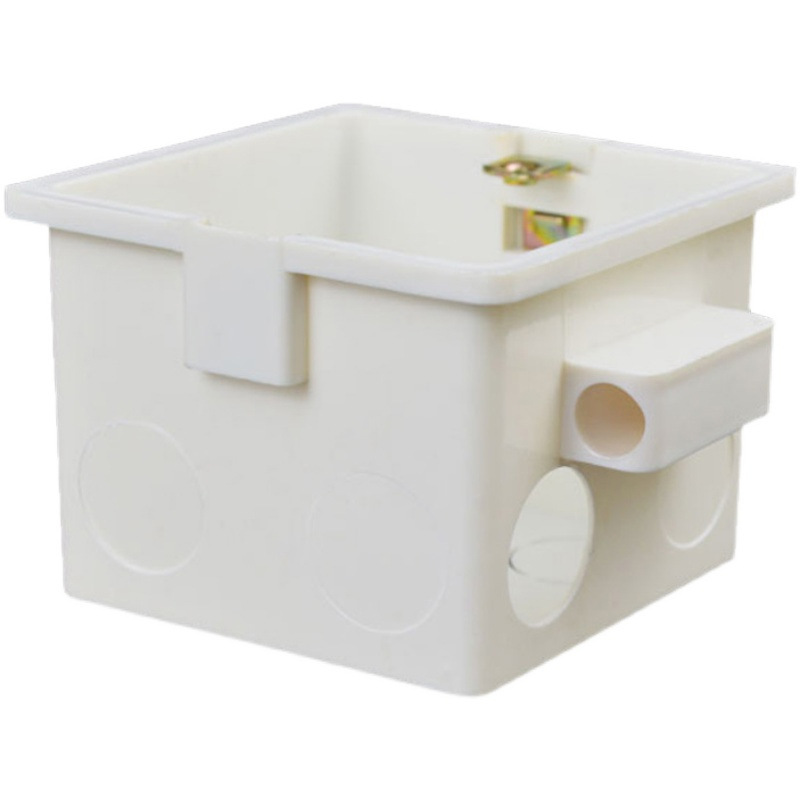 Caja de enhebrado de pvc 86 tipo de enhebrado caja de alambre integrado con conector de peine de copa caja inferior oculta hogar caja de enhebrado ignífugo