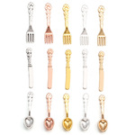 DIY合金饰品配件仿真迷你餐具刀叉勺配饰 小小厨房美甲装饰J503