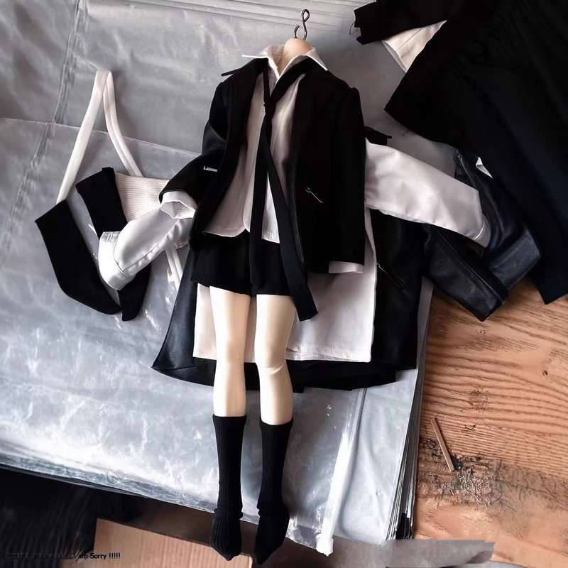 【In-Stock Wholesale】Four-Piece Bjd Doll Set Cd2, Suitable for Wearing Doll Clothes, Everyday Leather Outfit, Cool and Stylish Set 【In-Stock Wholesale】Four-Piece Bjd Doll Set Cd2, Suitable for Wearing Doll Clothes, Everyday Leather Outfit, Cool and Stylish Set