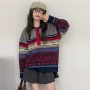 秋季套头女童宽松毛衣