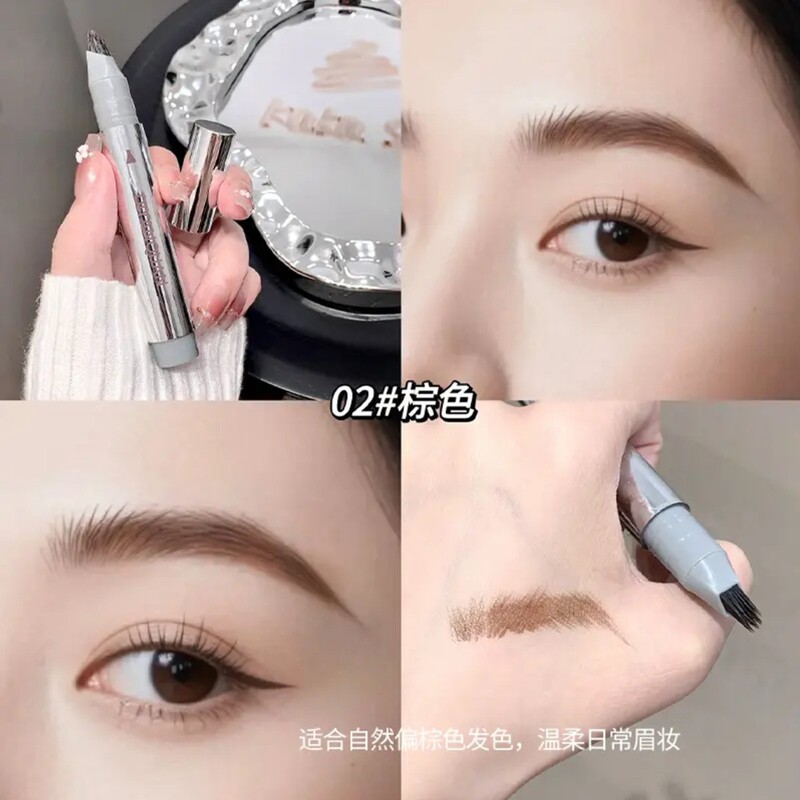 D蒂研泉N多叉毛绒水眉笔自然立体防水根根分明野生眉补发际线眉笔|undefined