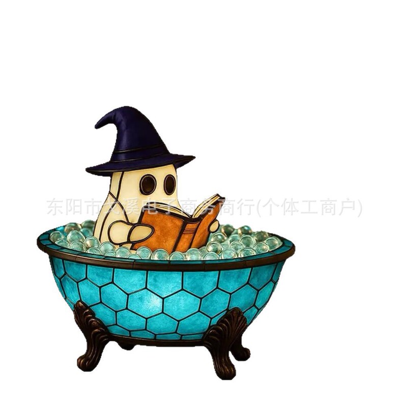 2025跨境爆款创意Ghost Bubble Bath Lamp 幽灵泡泡浴灯厂家批发|undefined