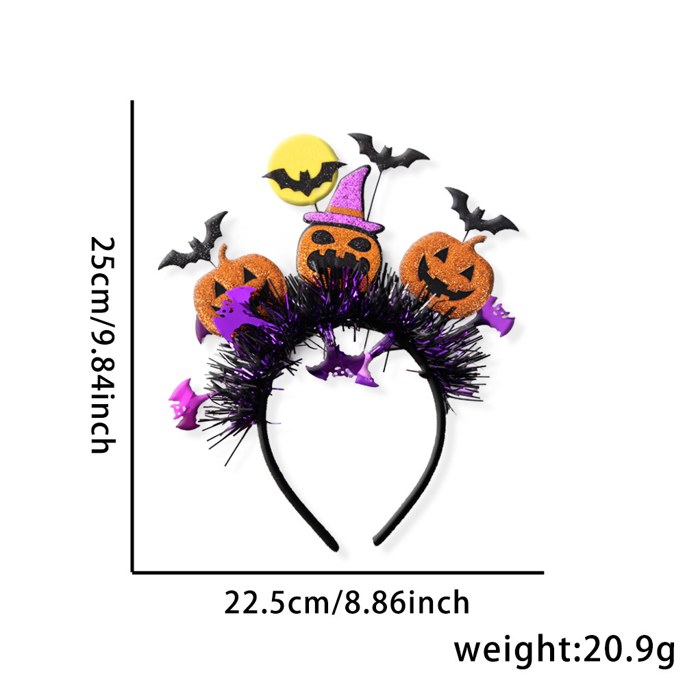 Diadema de Halloween oreja de gato fiesta de calabaza diadema festival de fantasmas decoración de fiesta de disfraces flor de rosa fantasma hebilla de cabeza accesorios para el cabello