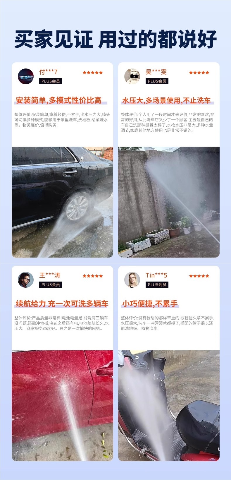 High-Pressure Water Gun for Car Washing, Household Car Washing Machine 220V, Powerful Cleaning Machine for Vehicles, Wireless Super Strong Copper