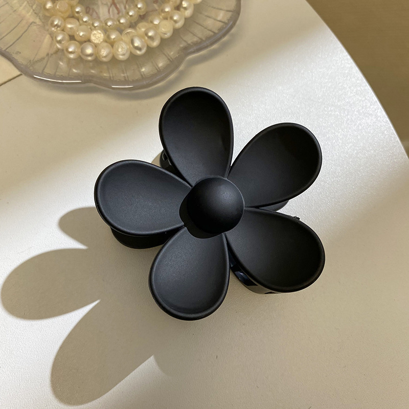 黒系大きいサイズ髪つかみminつや消しサメクリップ髪量多高级感后头部ヘアークリップ髪饰り|undefined