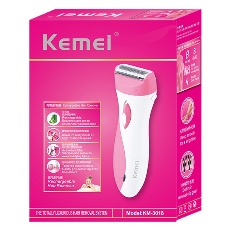 Kemei instrumento de depilación KM-3018 transfronteriza máquina de afeitar de las mujeres máquina de afeitar de cuerpo completo Dispositivo de depilación image 1