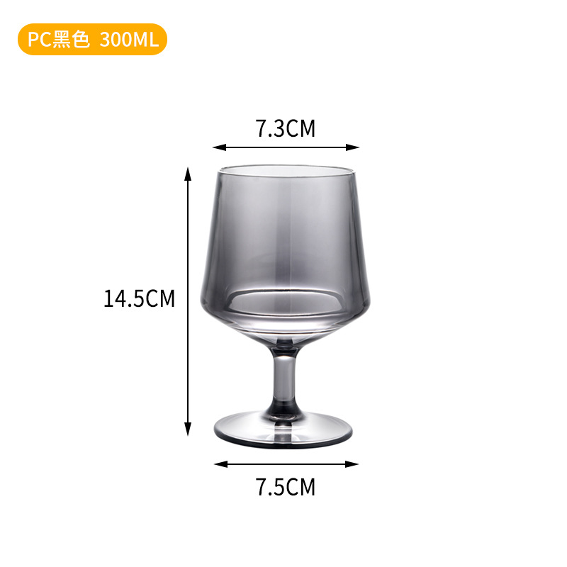 Vaso de vino europeo creativo de plástico casero tazas de vino de brandy tazas de whisky bar tazas de vino